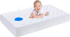 Yoofoss Waterproof Cot Bed Mattress Protector 120 x 60 cm Breathable Toddler Be
