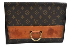 Authentic Louis Vuitton Monogram Iena 28 Clutch Hand Bag M51808 LV L2861