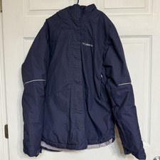 Columbia Omni-Tech Youth XL Winter Jacket Navy Hooded Outgrown System