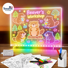 16'' Led Drawing Board for Kids with 8 Colors 6 Modes, Led Note Board with Color