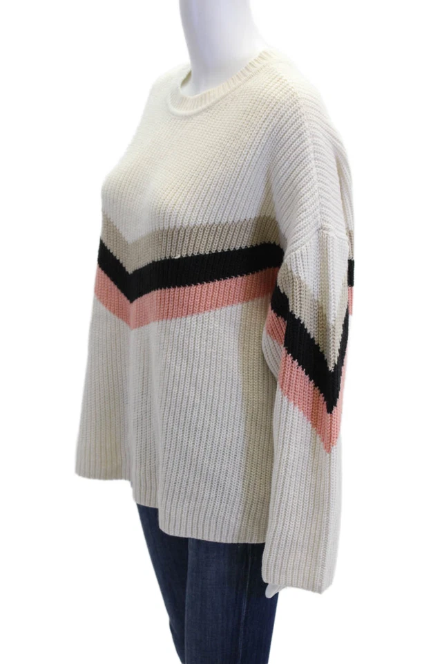 Suéter Sanctuary Mujer Rayas Mangas Largas Blanco Multicolor Talla 1X Foto 2 de 4