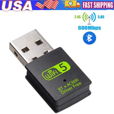 USB WiFi Bluetooth Adapter 600Mbps Dual Band 2.4/5Ghz Wireless Network Receiver