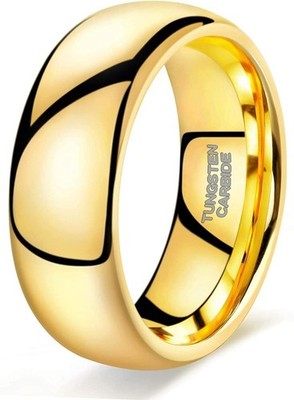 Gelbgold Wolfram Ring Band - 2mm bis 8mm Breite, Hochzeitsband