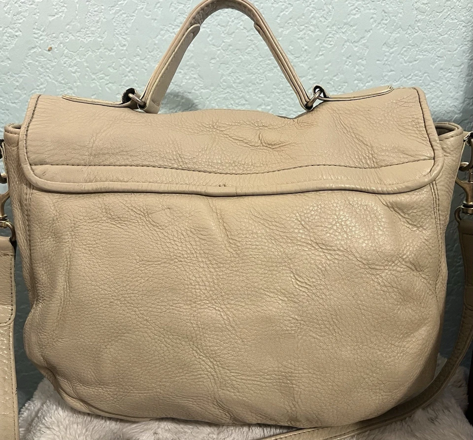 See By Chloe Women Cream Pebbled Leather Satchel Bag - Image 4 of 4