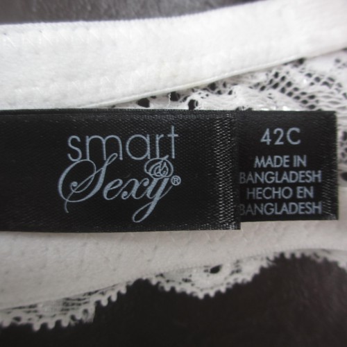 Smart & Sexy Bra Womens 42C White Lace Underwire Push Up Padded New Embellished - Picture 11 of 12