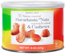 Trader Joe's Honey Roasted Macadamia Nuts Cashews 8 oz ea