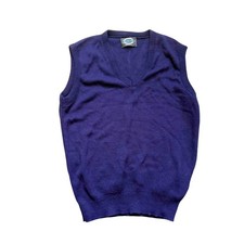 Jantzen Men's Golf Sweater Vest Sz M Navy Blue V-Neck Sleeveless Preppy Vintage