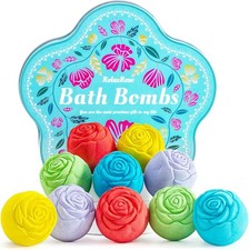 Bath Bomb Gift Set for Women   10 Pack Handmade with Natural Essential Oils, 5