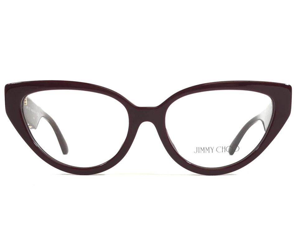 Jimmy Choo 眼镜框 JC3023HU 5057 勃艮第猫眼全边 53-16-140 — 第 3/4 张图片