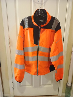 Worldwide Flight Services WFS Orange Jacket 3XL Orange Reflective Airline Safety