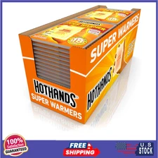 HotHands Body & Hand Super Warmers 18H Heat Air Activated Safe Odorless 40 Pack