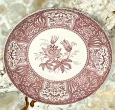 Spode Archive Collection Georgian Series Cranberry Floral Pasta Bowl 11.75 Inch