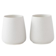 Speckled White Toothbrush Holder Set - 2Pcs Bathroom Ceramic Tooth Brushing H...