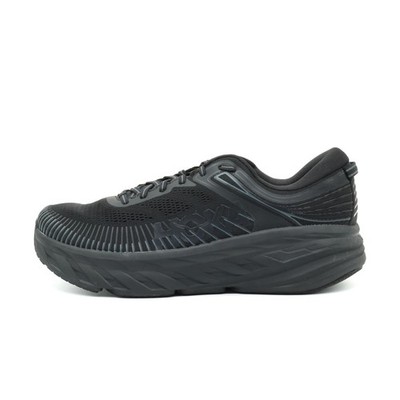 Hoka One Herren Bondi 7 Wide Sneaker Schwarz Mesh Low-Top Laufschuh EU 47 1/3