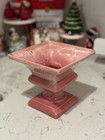 Vintage Haeger Pink Ceramic Pedestal Planter with Speckled Glaze USA Made