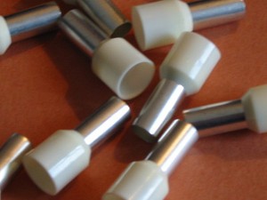 BOOTLACE CRIMPS BLACK FERRULE CRIMP 6mm QTY = 10