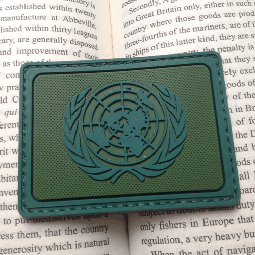 United Nations Flag U.N. UN Peacekeepers Tactical Hook Loop Patch Badge Green - Picture 4 of 5
