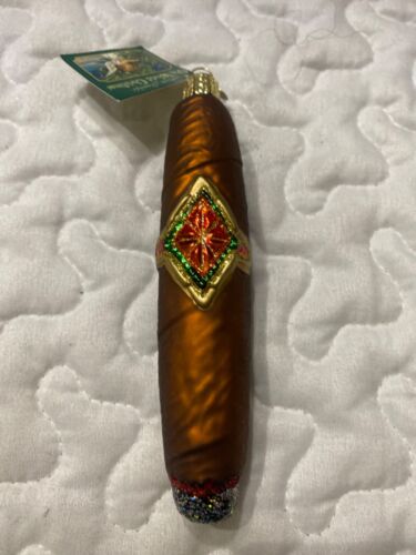 Merck Old World glass Christmas Cigar Ornament - Picture 1 of 1