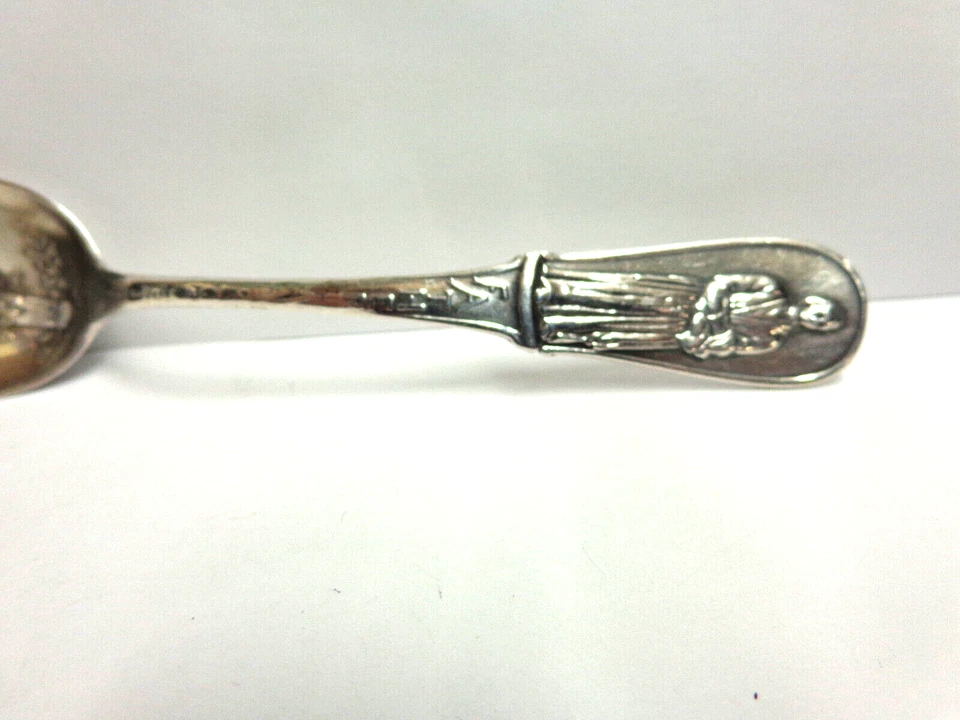 Cuchara de recuerdo de ley Padre Marouette con dos indios/árbol Marguette, Michian Foto 4 de 4