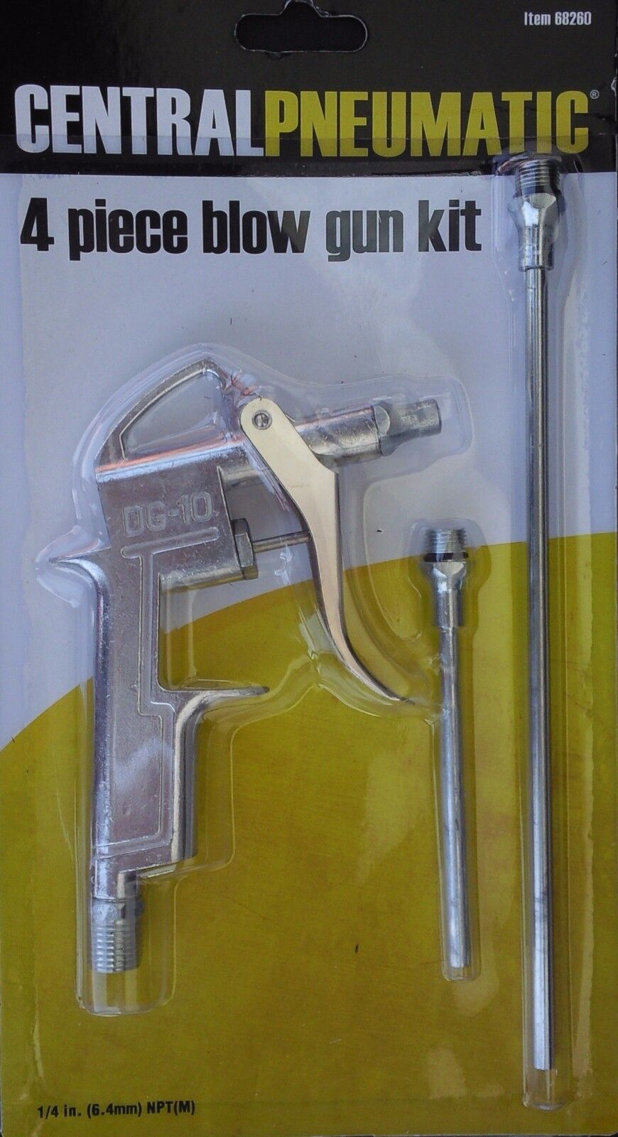 AIR BLOW GUN KIT 4 Piece Pistol with Three Extensions 0.5
