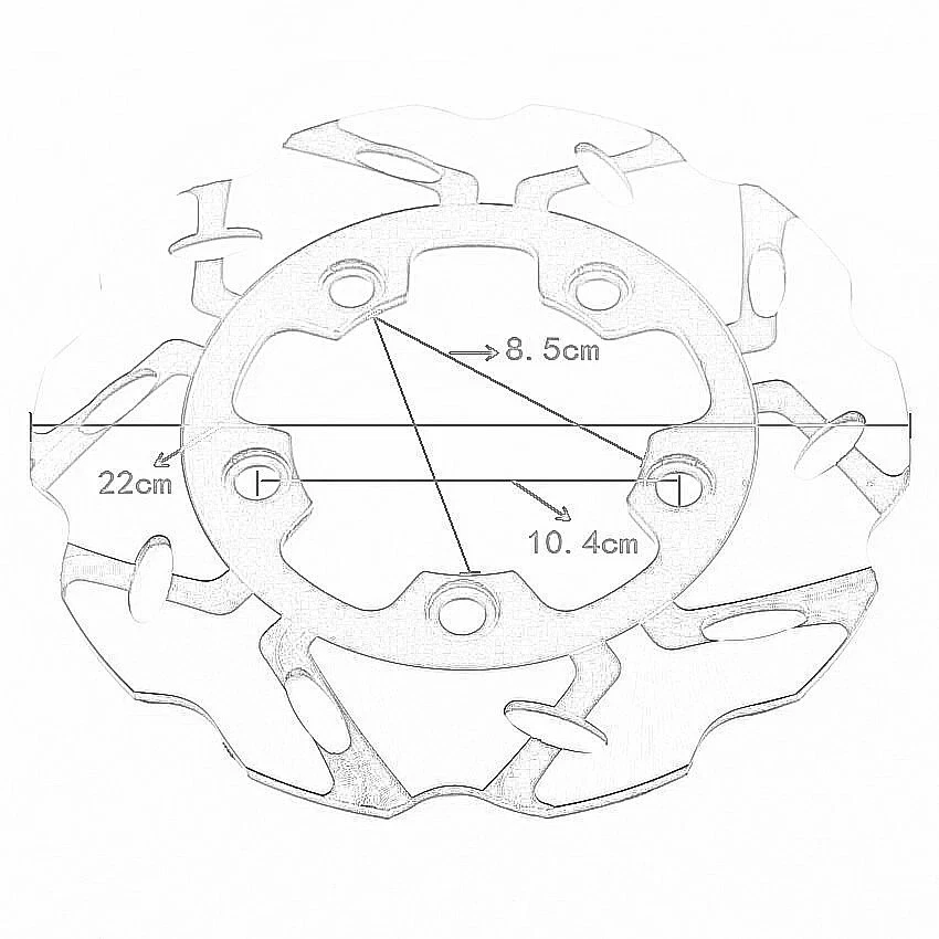 Rear Brake disc for Suzuki SV650 SV650S GSXR1000 SV1000 TL1000R TL1000S GSXR1100 Foto 4 de 4