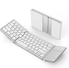 Sodi Wireless Keyboard with touchpad Thri-fold Portable Rechargeable Bluetooth