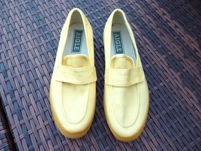 AIGLE MOCASSINS TOILE JAUNE P 37 AIGLE - Photo 1/4