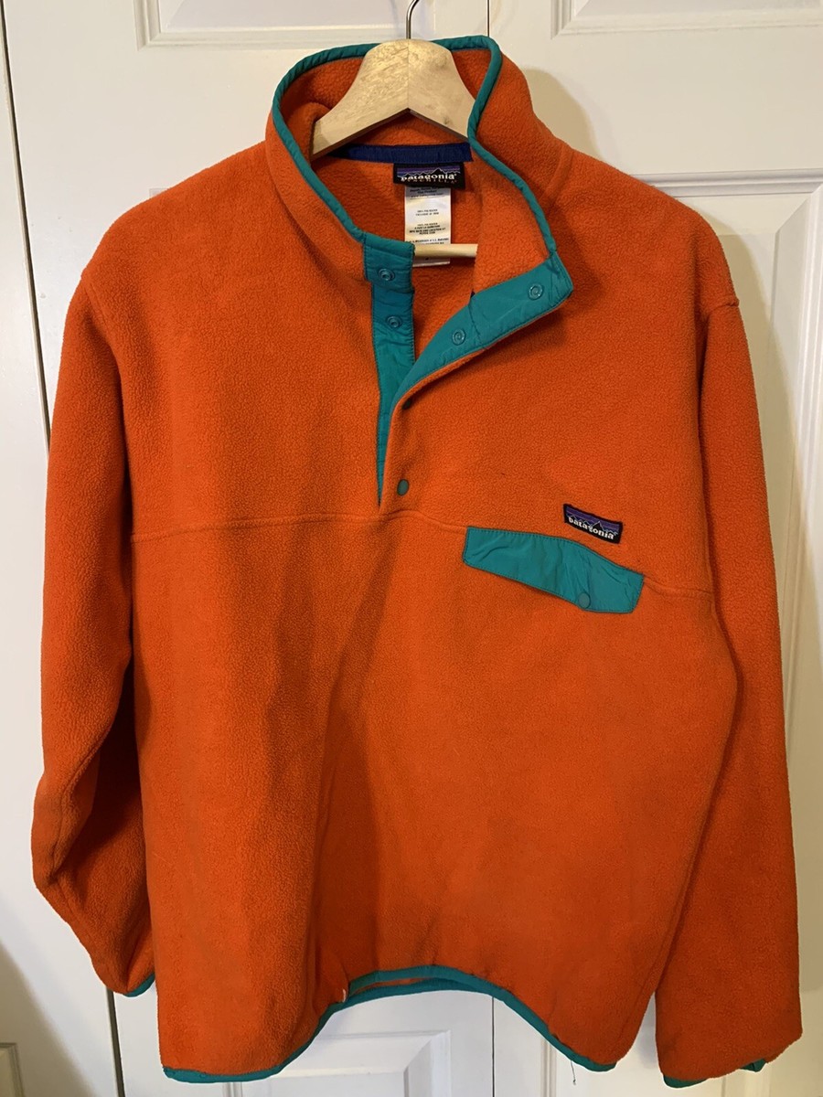 トップス patagonia SYNCHILLA Orange M Patagonia Snap-T Synchilla Fleece Men's Sz S Orange | eBay