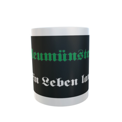 Tasse Neumünster Ein Leben lang Fahne Flagge Mug Cup Kaffeetasse
