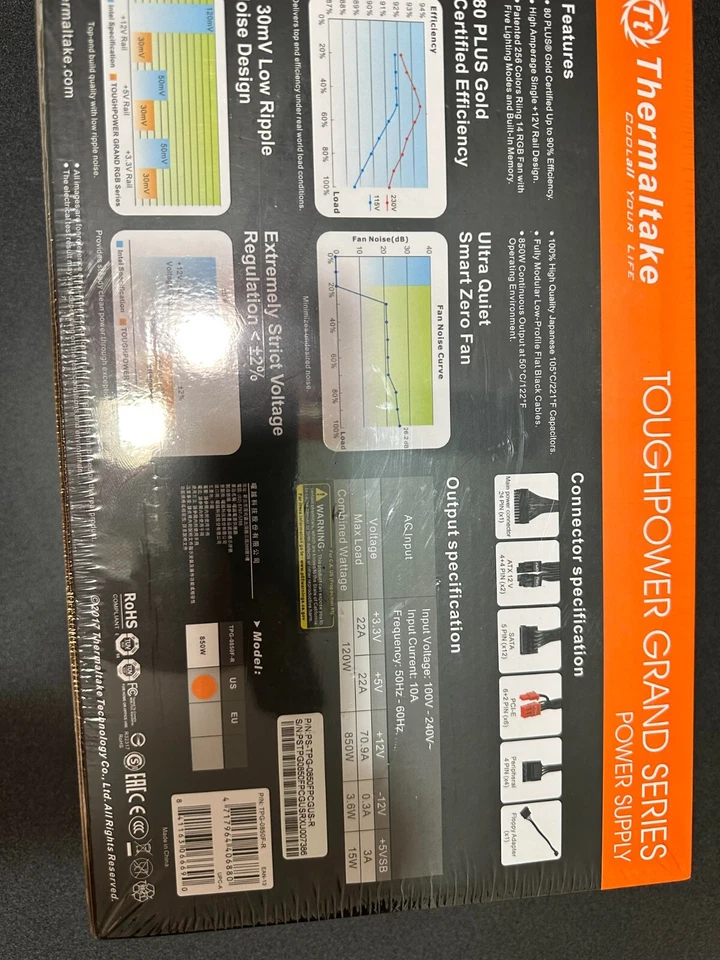 Thermaltake Toughpower Grand RGB 850W 80Plus Gold Certified Modular Power Supply - Image 2 of 4