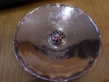 Omar Ramsden Sterling silver armorial dish London 1934