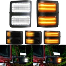 Dynamic LED Switchback Side Mirror Signal Lights DRL For 08-16 Ford F250 F350