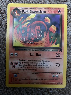 pokemon card dark charmeleon used but not bent or ripped in good condition 