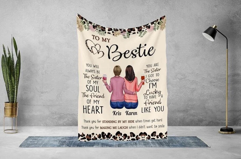 Custom best friend blanket new arrivals