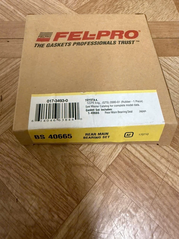 Sello principal trasero BS40665 Felpro nuevo para Toyota Corolla Celica Matrix Pontiac Vibe Foto 2 de 2