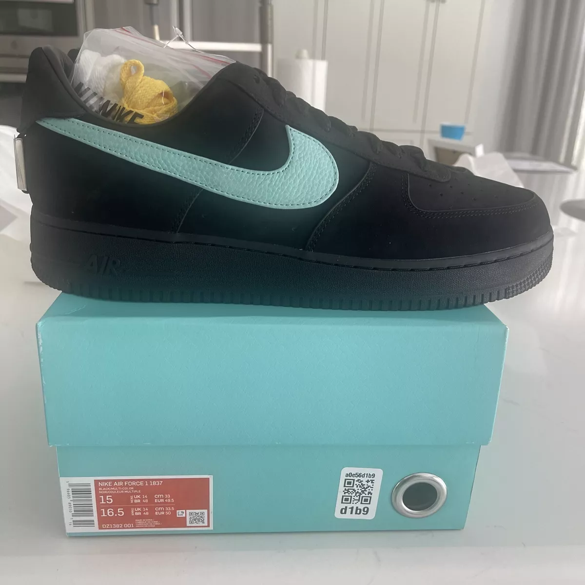 Size 15 Nike And Tiffany And Co. Air Force 1 Blue Limited One PE Sample Size 15 Nike And Tiffany And Co. Air Force 1 Blue Limited One PE Sample