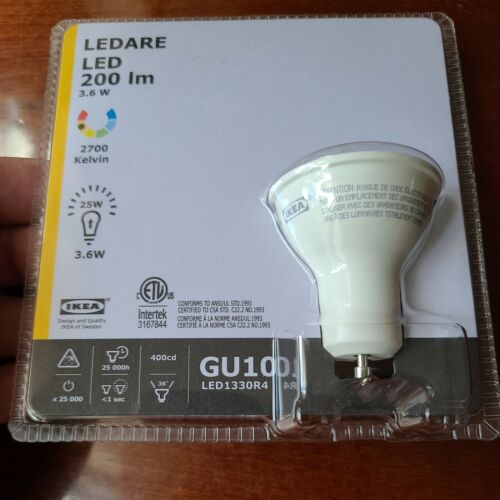 sammensmeltning Grønthandler type IKEA LEDARE 200lm GU10 LED Bulb, 3.6W 36°, Warm Dimmable 2700K,- NEW | eBay