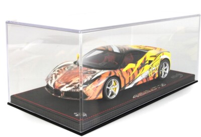 Ferrari 488 GTB IPE Tiger 2021 with acrylic cover (Lim.100) 1:18 BBR