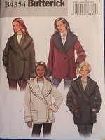 Easy/lovely Butterick 4354 Ms Loose-fitting Jackets Pattern Xs-s-m/4-14 Uc Easy/lovely Butterick 4354 Ms Loose-fitting Jackets Pattern Xs-s-m/4-14 Uc