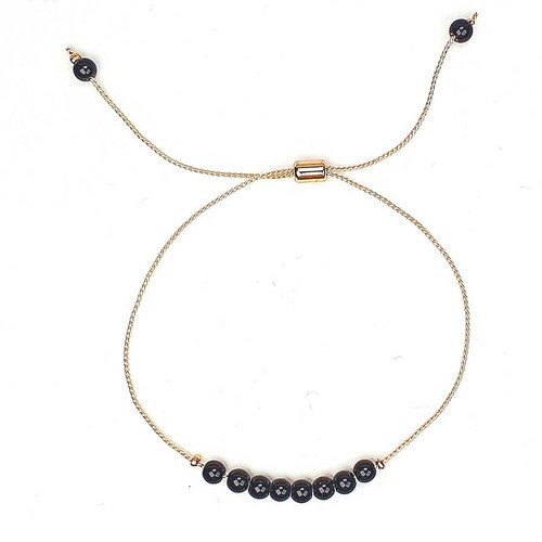 Armband schwarz mit Herz gold Freundschaft Liebe - Bild 2 von 5