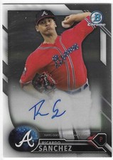 2016 BOWMAN CHROME RICARDO SANCHEZ AUTO RC #CPA-RS ATLANTA BRAVES