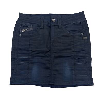 G-STAR RAW Lynn Avity Long Mini Denim Skirt Sz 27 Stretch