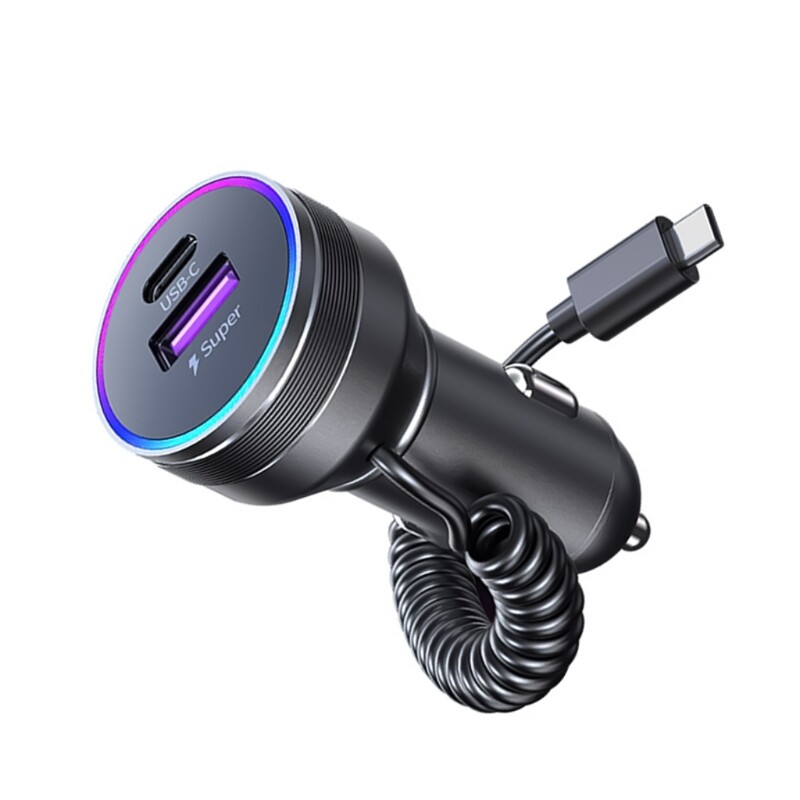 Car Fast Charging Adapter Car Charging Solution 52.5W with 120cm Cable