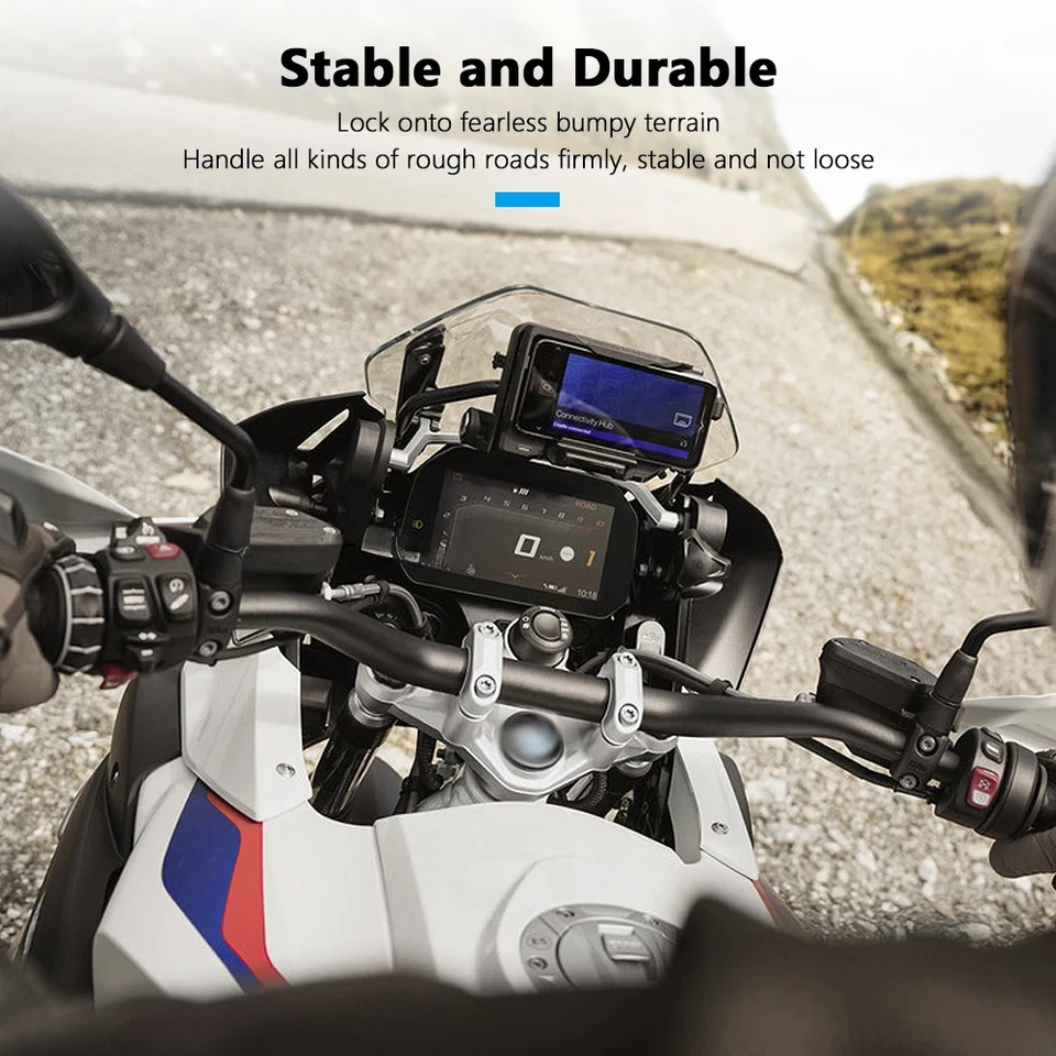 Soporte GPS de carga inalámbrica para BMW R1300GS R1250GS F850GS Foto 2 de 4