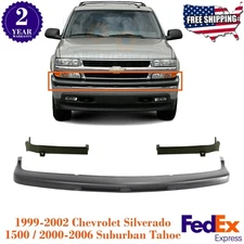 Front Bumper Cover + Fillers For 1999-2002 Silverado 1500 / 00-06 Suburban Tahoe