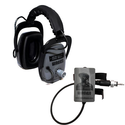 DetectorPro Gray Ghost Wireless Headphones for Minelab Manticore & Equinox