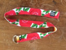 Marimekko Primavera girls kid fabric ribbon belt red orange yellow green white M