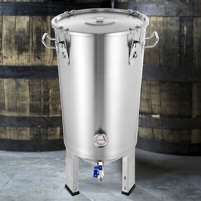30L Stainless steel Brew Bucket Edition Conical Fermenter Home Brew Beer New