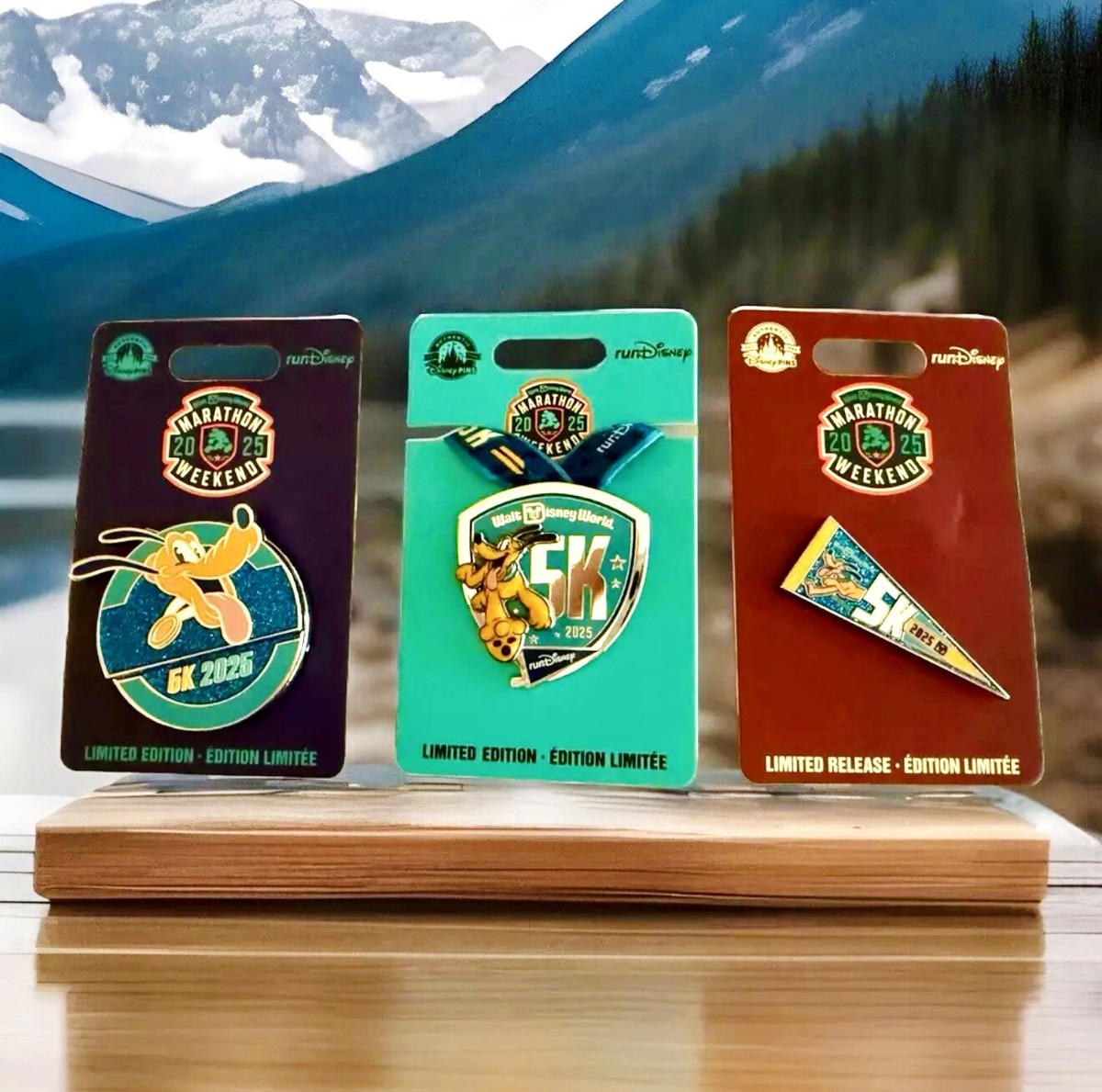 レア 限定 ディズニー ピンバッジ オズワルド RunDisney マラソン 5K Pin Set] 2025 runDisney Marathon Weekend Race (3 LE Disney Pins