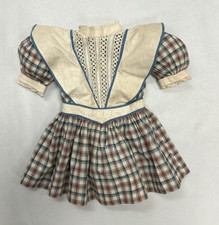 Vintage Checkered Dress With Bretelles Child's Dress